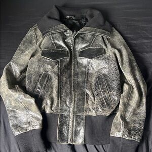 BROWN FRX BROWN LEATHER JACKET